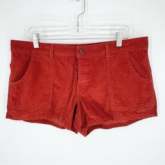Birdwell Women's Classic Corduroy Shorts Mid Rise Red Size 12 Outdoor Gorpcore - Picture 6 of 15